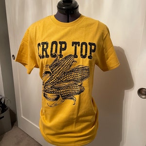 Crop Top Corn Shirt, Funny Shirt for Women, Corn Shirt