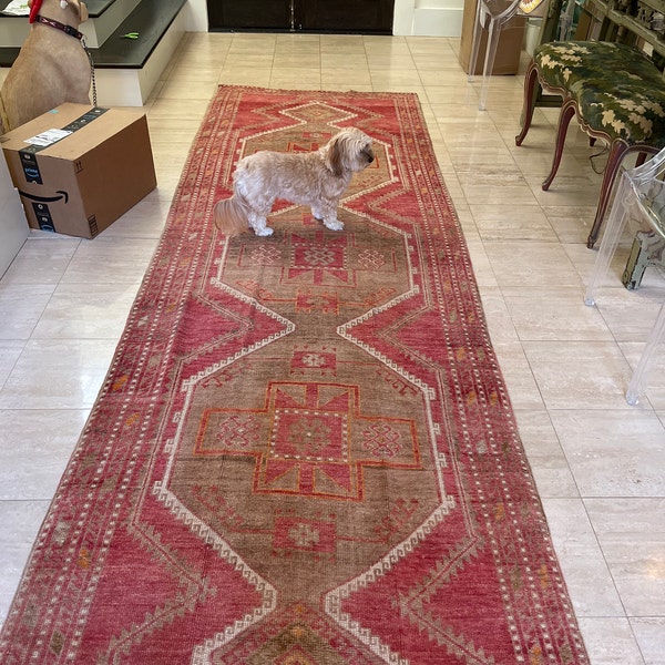 4x6 Vintage Pastel Pink,beige,brown Rustic Entry Rug,turkish Hand Woven ...