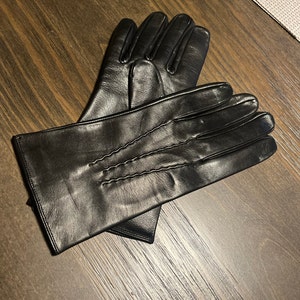 Men's WINTER Gloves BLACK Rayon Lined Hairsheep Leather - Etsy
