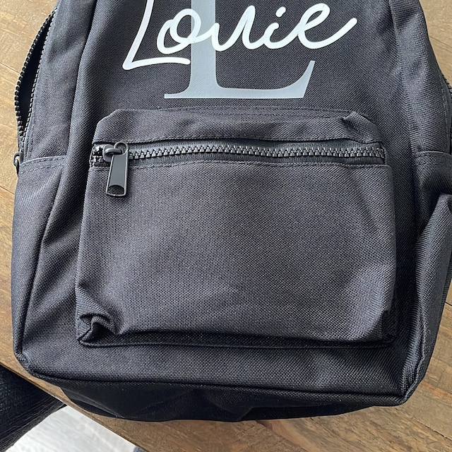 HOT Victoria Secret Black Leather Backpack Personalised Name