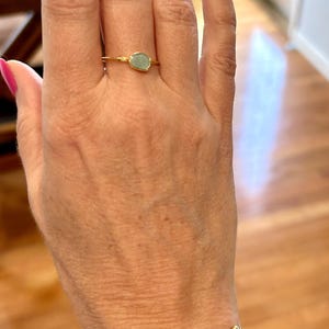 Customer photo from sarahnovkov, Dainty Raw Aquamarine Ring in Silver