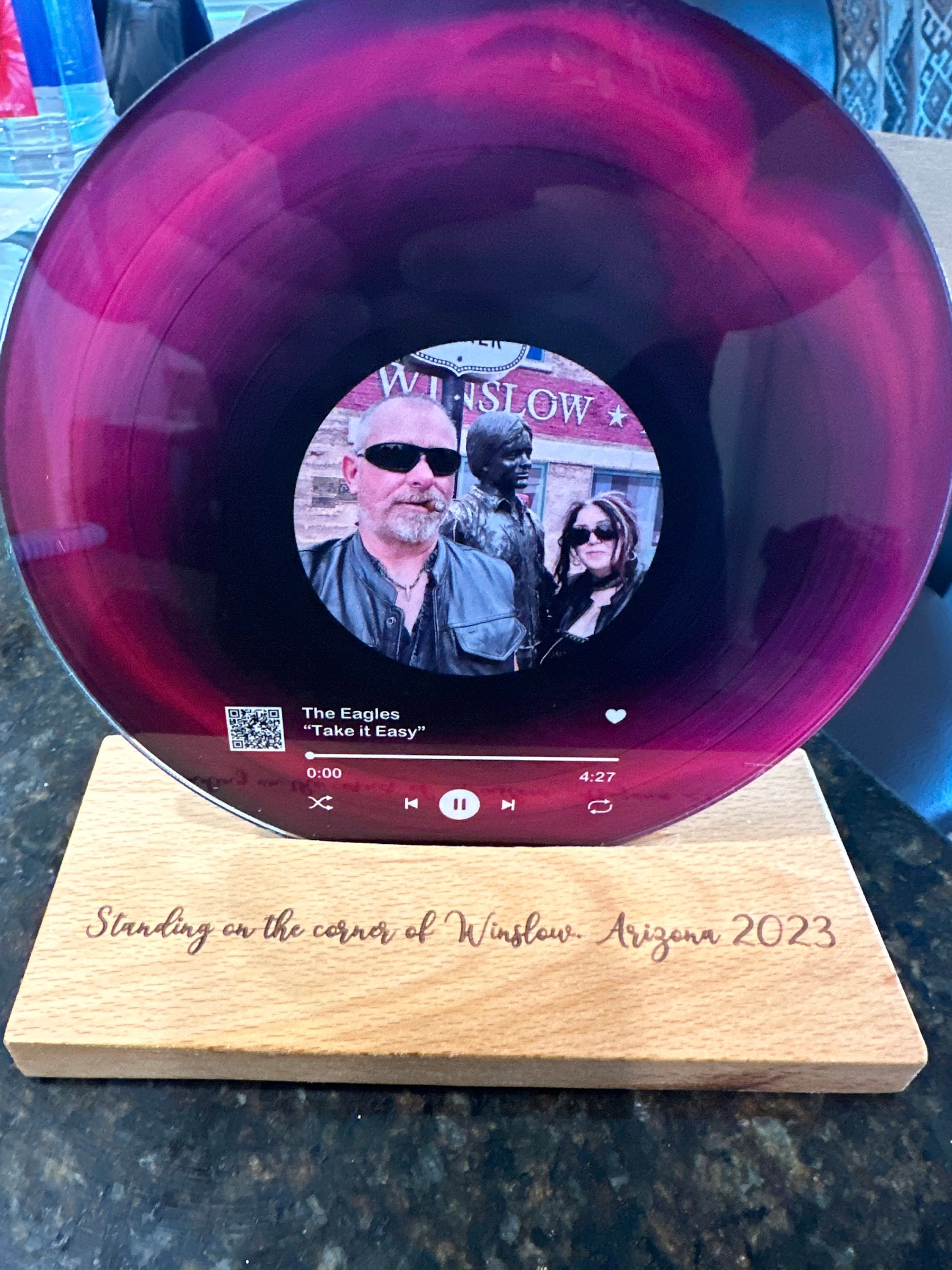Personalized Vinyl Record with Photo - Birthday Gift for Her Him - Valentines Day Gift - Acrylic Song Plaque - Anniversary Gift for Friends