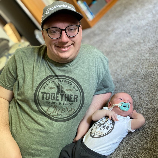 First Father's Day Together Cheers Matching Daddy and Baby
