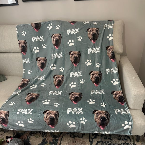 Personalized Dog Blanket With Name Custom Photo Blanket for Dog Custom ...