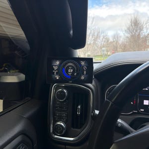 2020-2024 GMT T1XX  Edge CTS2 & CTS3 Monitor Tuner Mount Chevy Silverado GMC Sierra 1500, 2500, 3500 Black or Brown Interior options!