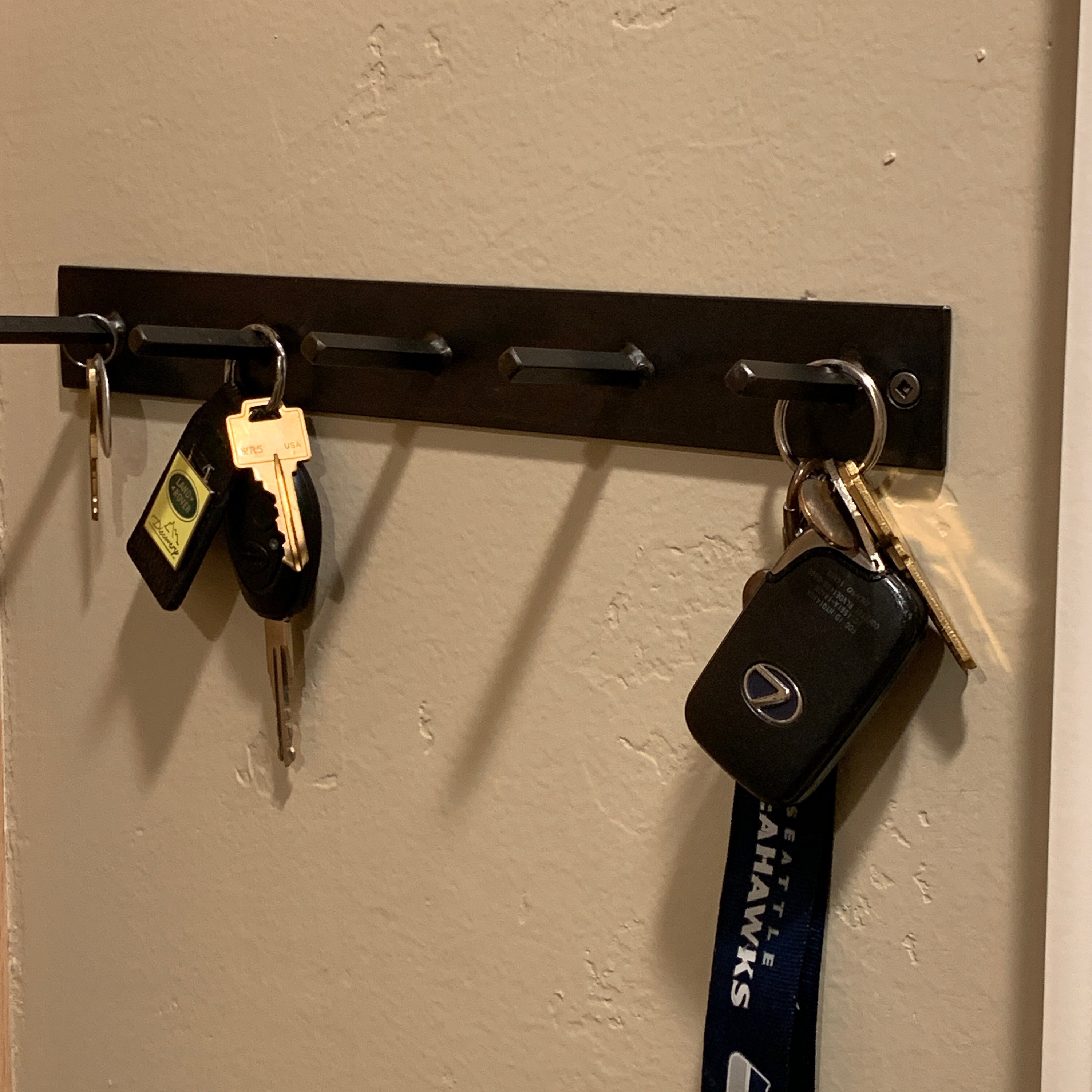 Steel Key Rack Key Ring Holder Modern and Minimal Wall Key Etsy