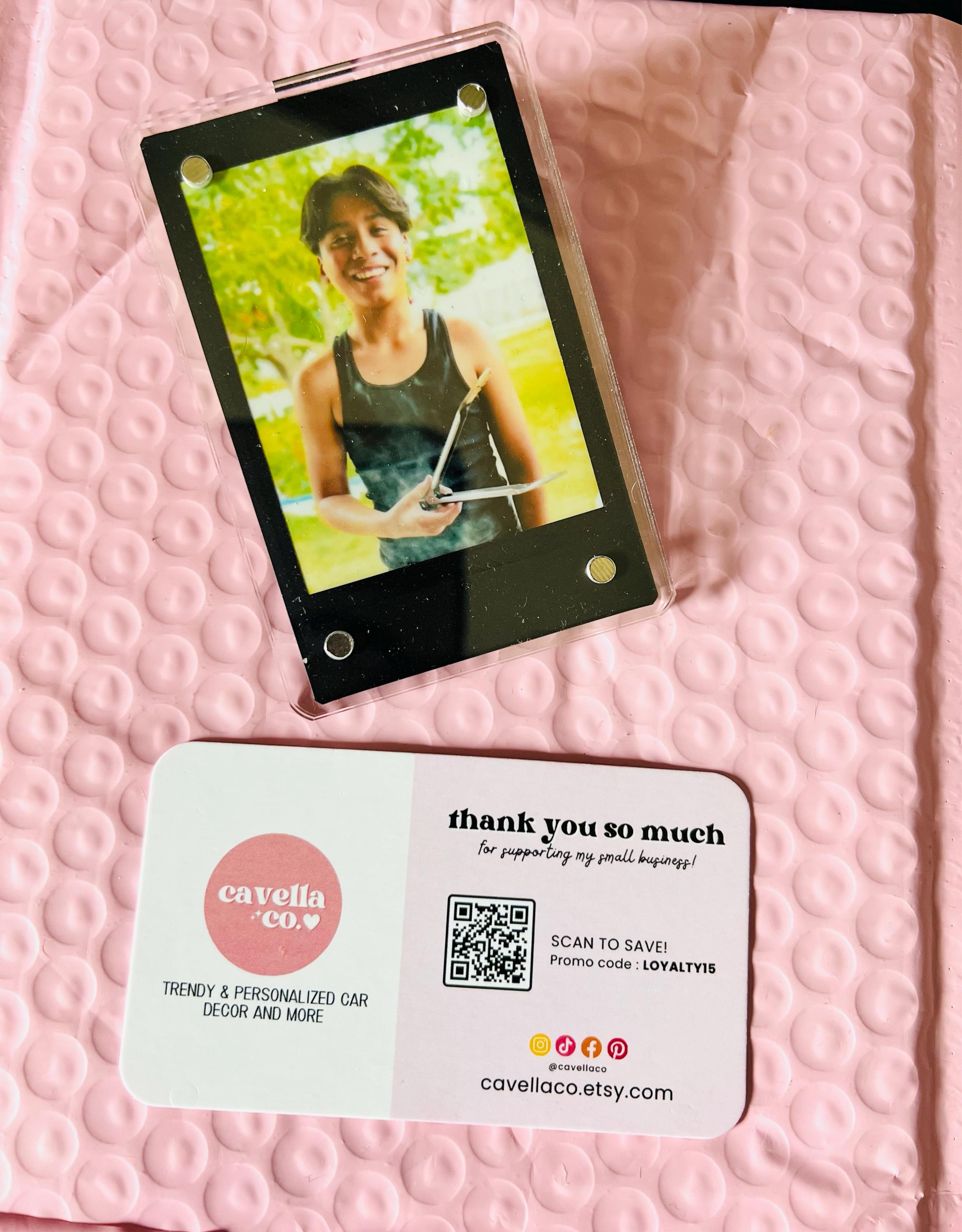 Fügen Sie Ihren eigenen Polaroid-Foto-Autovisier-Clip hinzu, personalisierter Sonnenvisier-Clip, personalisierte Foto-Auto-Dekoration, Polaroid-Foto fürs Auto, Geschenk für Paare