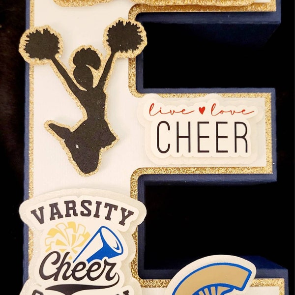 Personalized Cheer Team 3D Letter | Senior Cheerleader Gift | Cheer ...