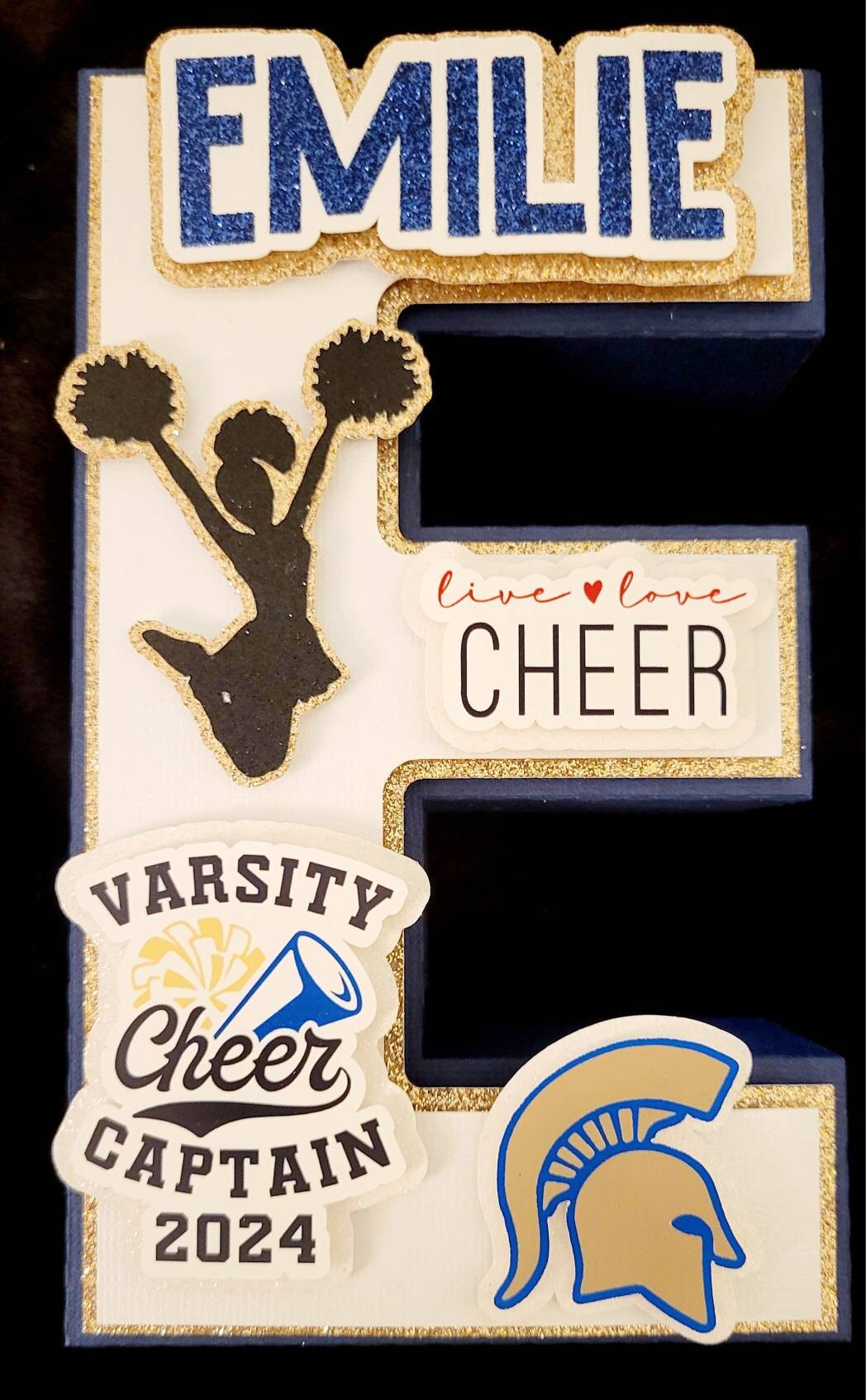Cheer Team Gifts 3D Letter | Personalized Cheerleader Gift | Cheer Coach Gifts | Senior Cheerleader Graduation Gift | Graduation Centerpiece
