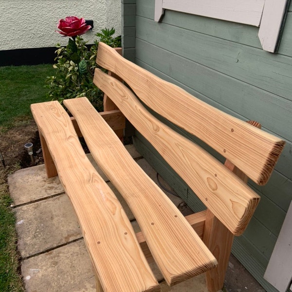 Rustic Garden Bench - Etsy