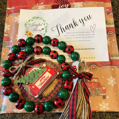 Little Red Truck Wood Tags Farmhouse Christmas Tree - Etsy