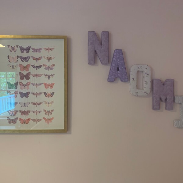 Fabric Letters, PRICE PER LETTER, Initial, Nursery Room Decor ...