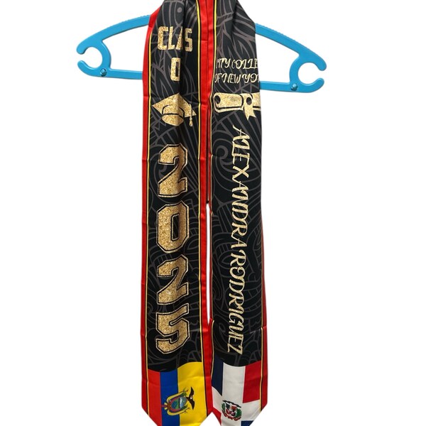 Personalzed Graduaton Stole, Class Of 2024, Custom Graduaton Sash, Personalzed Photo Sash