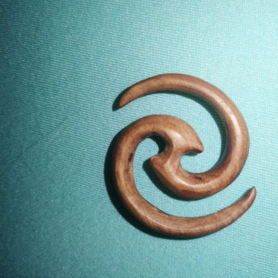 Faux Ecarteur En Bois 2,2 Cm Boucle D'oreille Piercing Ethnique Gauge