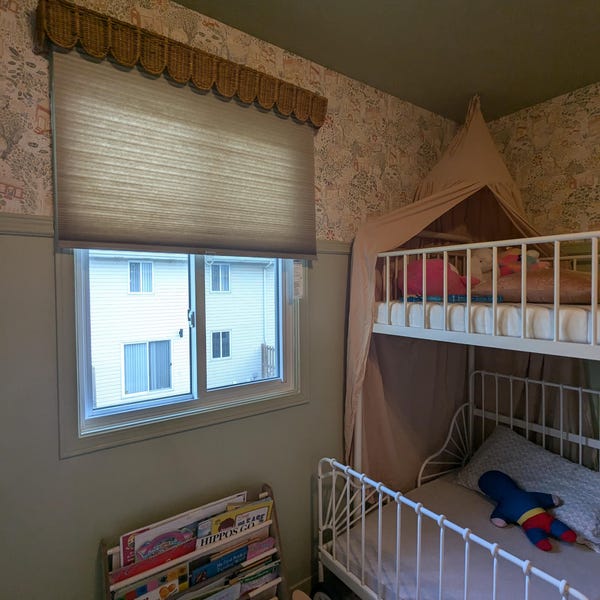 Rattan Scallop Window Pelmet, Window Wicker Cornice, Rattan Valance ...