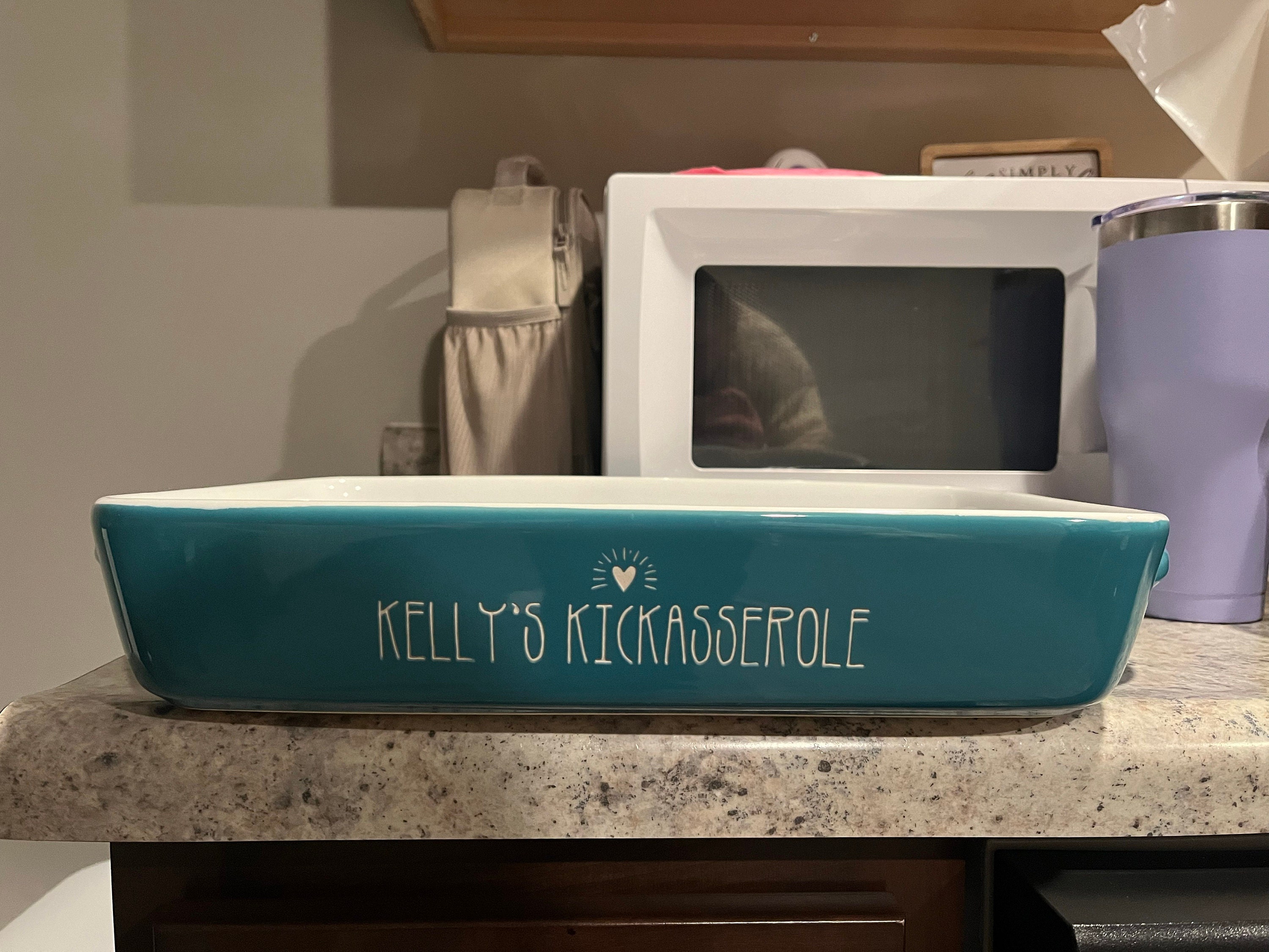 Made With Love Personalized Casserole Baking Dish, Personalized Cookware, Personalized Mother&#39;s Day Gift