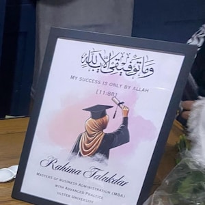 Personalised Islamic Graduation Gift|islamic Graduation Print ...