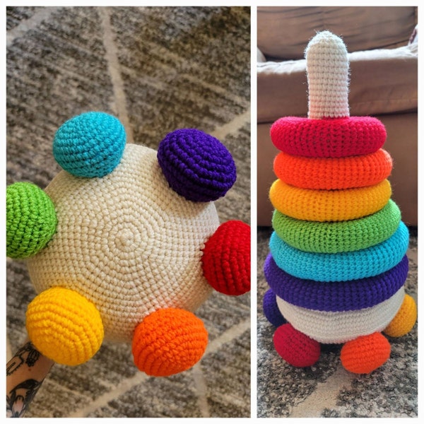 Crochet Amigurumi Toy Rainbow Stacking Rings PDF Pattern (english_us ...