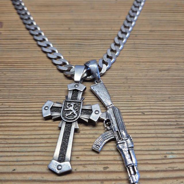 Buy Ak-47/kalashnikov/assault Rifle/925 Sterling Silver Pendant