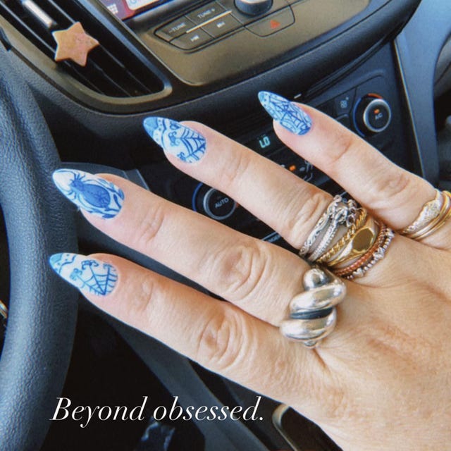 Rainbow Cylindrical Cat Eye Magnetic Press on Nail Set - Etsy UK