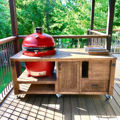 FREE SHIPPING on Grill Table, Grill Cart, Grill Cabinet for Big Green ...