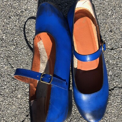 blue mary jane shoes