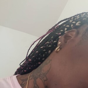 Customer photo from Emfannie, Raw Diamond Stud Earrings in Rose Gold