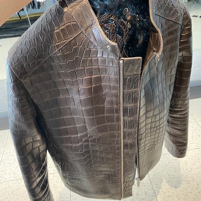 Genuine Crocodile Leather Jacket Custom Crocodile Jacket Luxury ...