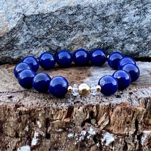 Blue Strpe Agate Smooth Round Beads 6mm 8mm 10mm 12mm | Etsy