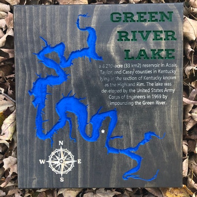 Green River Lake, Kentucky Map SVG Cut File PNG DXF Cricut Summer ...