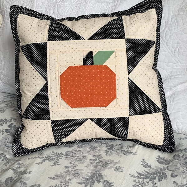 Pumpkin in a Star Block - PDF Pattern - Etsy