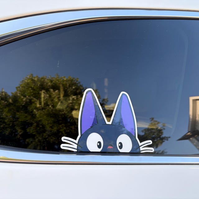 Jiji Cat Peeker - Vinyl Stickers / Car Decals / Multiple Sizes