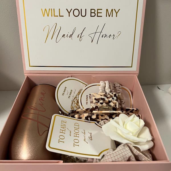 Personalized Bridesmaid Proposal Box, Will You Be My Maid of Honor Box ...