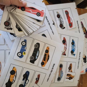 Car Alphabet Match, Printable Matching Activity, Toddler Busy Book ...