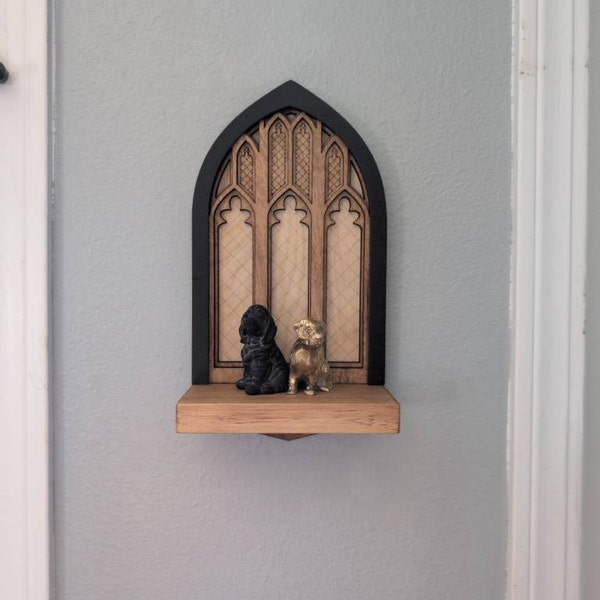 Gothic Wooden Arch Shelf