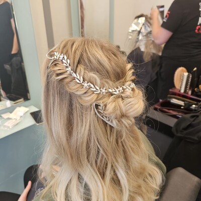 Denifery Smaragdgrüne Haarrebe – Brautschmuck, Kopfschmuck Für Hochzeit, Mit Kristallen & Strass