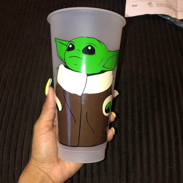 Baby Yoda Inspired Starbucks Cup - Etsy
