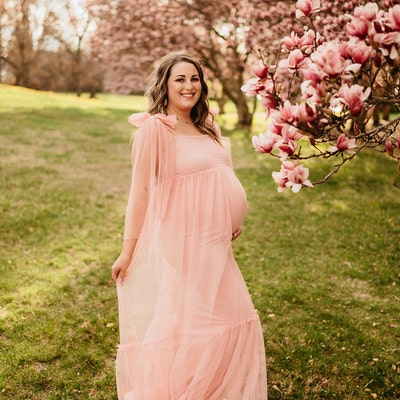 Hannah Gown-maternity Dress-baby Shower Dress-mommy to Be-elegant