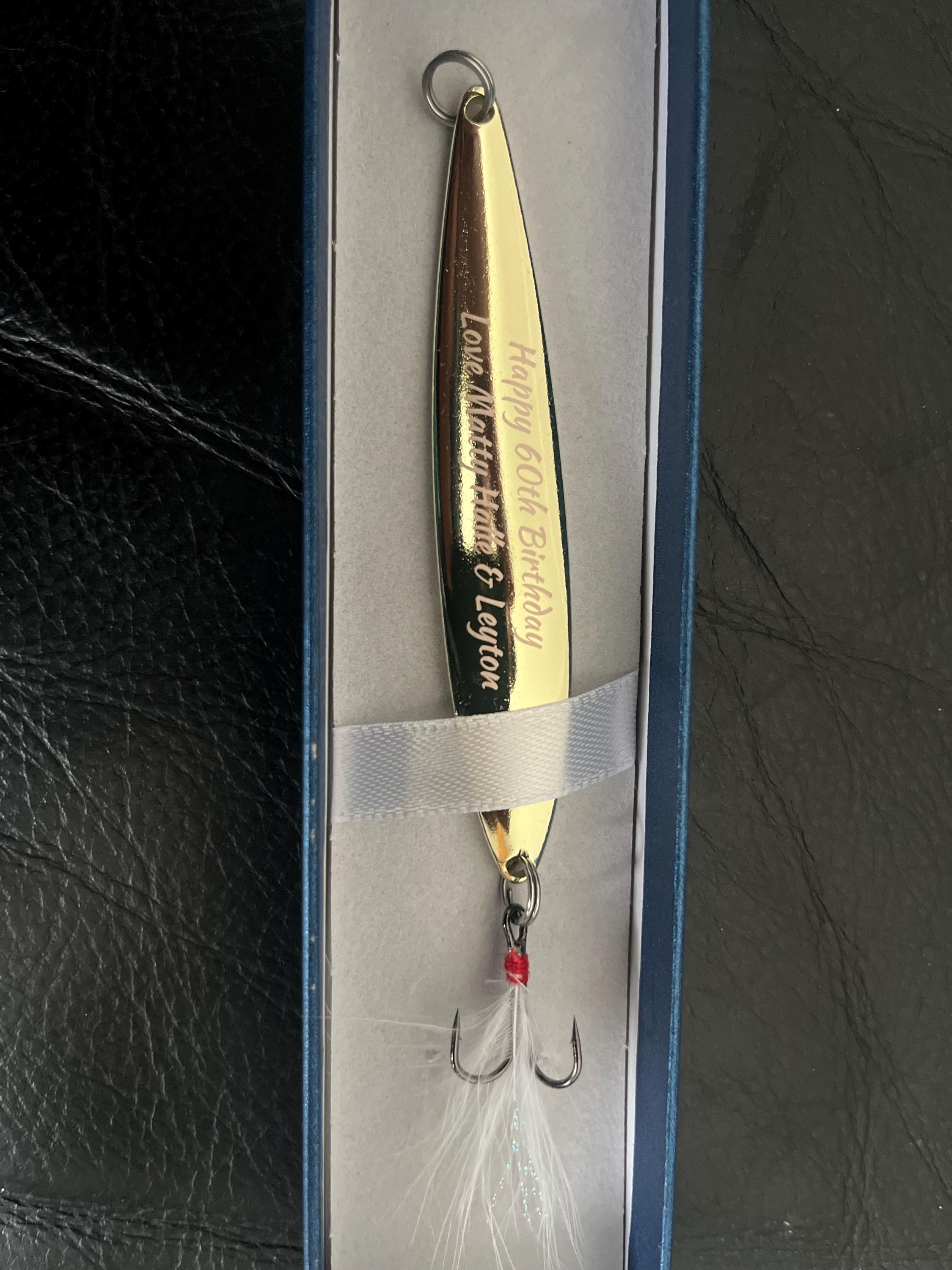 Personalized Fishing Custom Engraved Lure - Favorite catch - Hooked on you - Any text Gift Present - Best Catch of My Life - oFishially