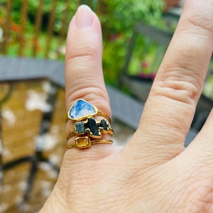 Customer photo from Liz, Raw Crystal Ring Mystery Box! 3 Ring Set