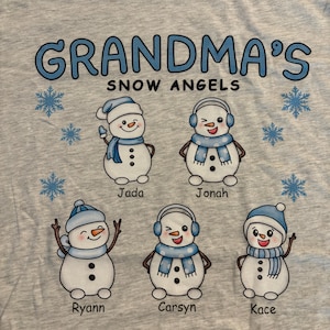 Personalized Christmas Grandma Sweatshirt, Custom Grandkids Names ...