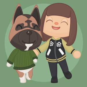 Custom Animal Crossing Villager Pet Portrait - Etsy