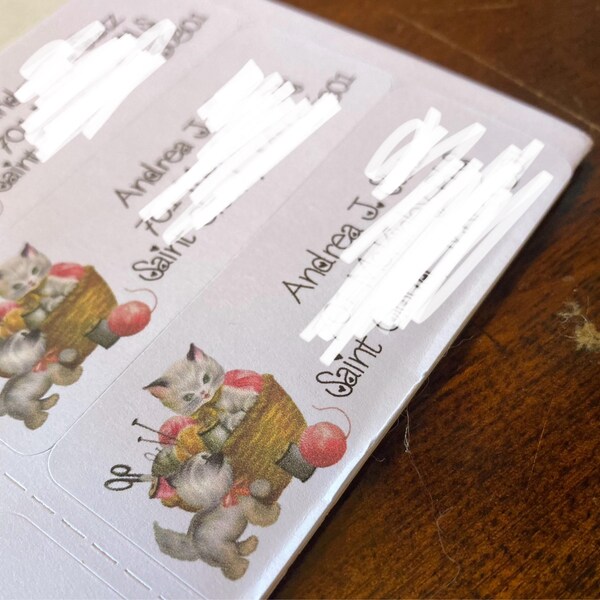 30 Personal Address Labels Abstract Cat (jx 781) - Etsy