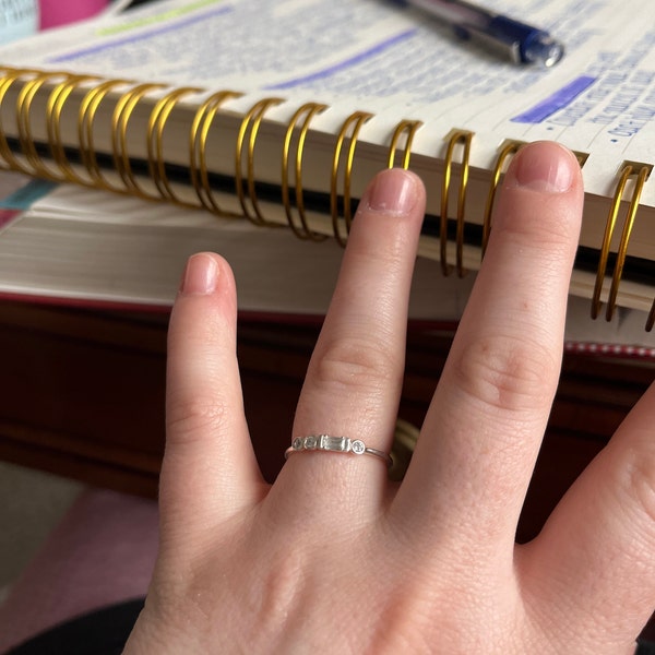 Initial Morse Code Ring by Caitlyn Minimalist • Diamond Ring With ...