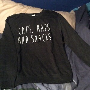 cats naps and snacks jumper