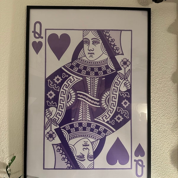 Haus and Hues Purple Wall Decor Queen Poster - Purple Wall Art Queen of