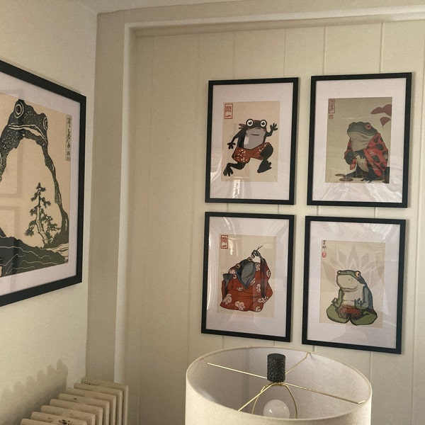 Matsumoto Hoji Print | Japanese Poster | Frog Wall Art | Vintage Art ...