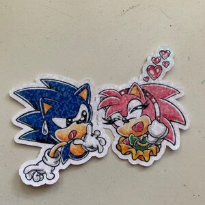 CLASSIC SONAMY!! 💙💖 - Sonic The Hegdehog - Sticker