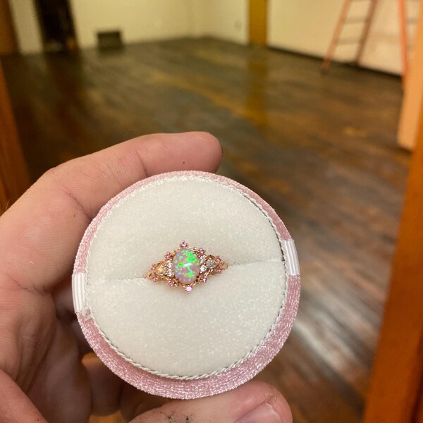 Stackable Expressions™ Lab-Created Blue Sapphire Filigree Eternity Band In Sterling Silver - Foto 5