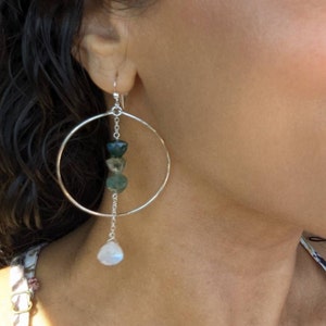 Labradorite Fringe Earrings